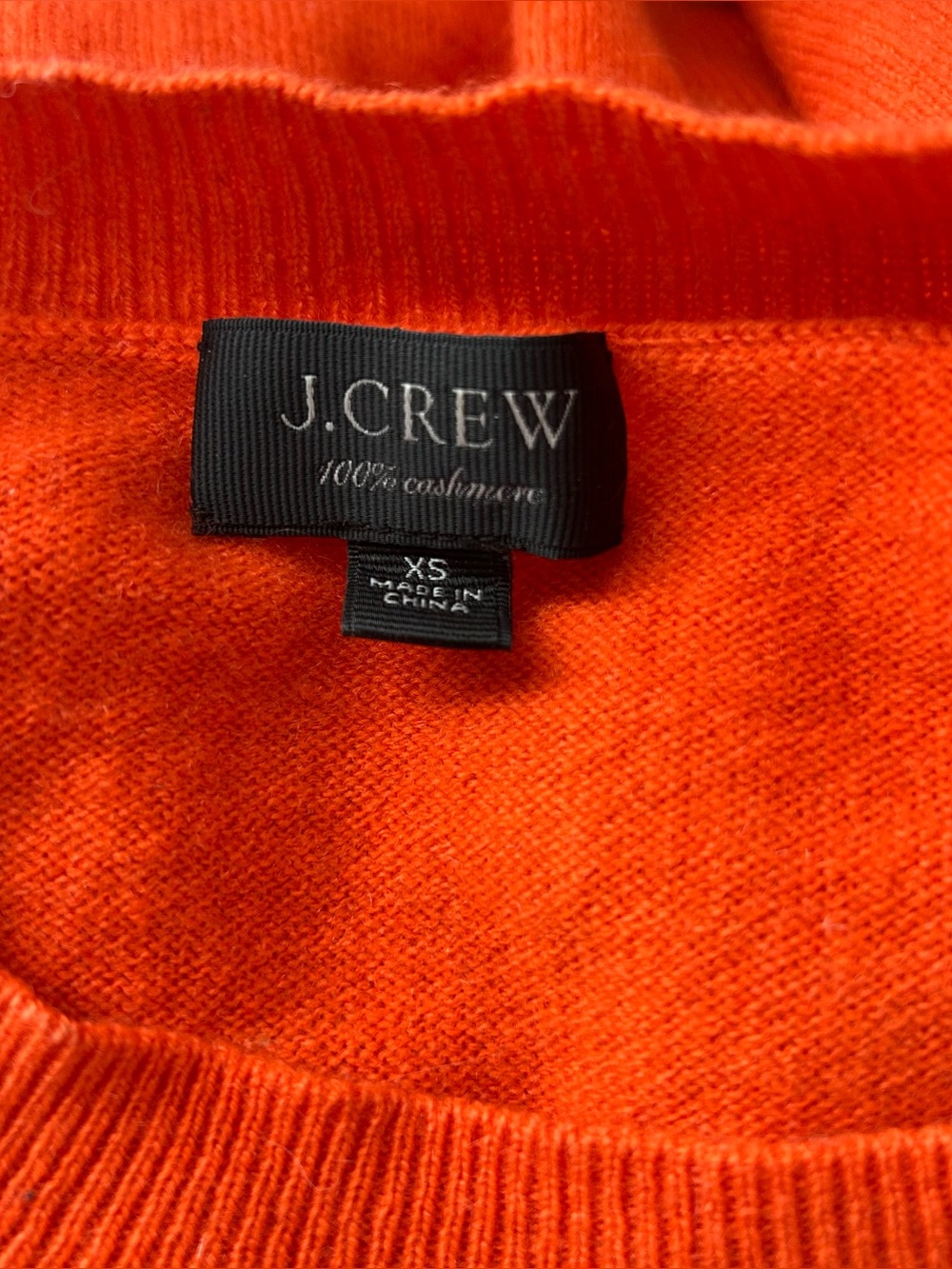 J.Crew Orange Cashmere Crewneck Sweater - Women's XS